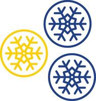 Snowball Line Two Color  Icon vector