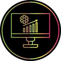 Management Line Gradient Due Color Icon vector