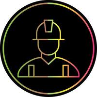 Engineer Line Gradient Due Color Icon vector