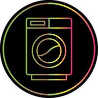 Washing Machine Line Gradient Due Color Icon vector