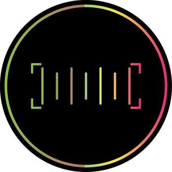 bar código línea degradado debido color icono vector