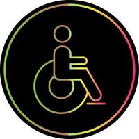 Disabled Line Gradient Due Color Icon vector