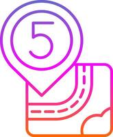 Five Line Two Color Icon vector