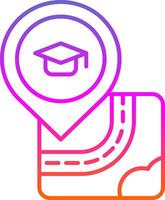 University Line Two Color Icon vector