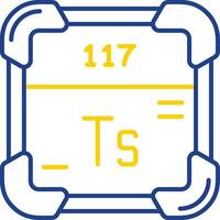 Tennessine Line Two Color Icon vector
