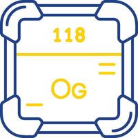 Oganesson Line Two Color Icon vector