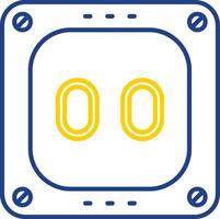 Socket Line Two Color Icon vector