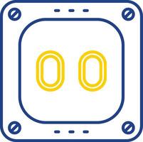 Socket Line Two Color Icon vector