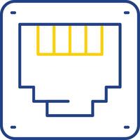 Ethernet Line Two Color Icon vector