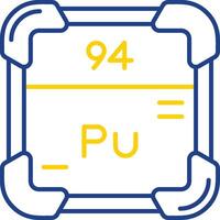 Plutonium Line Two Color Icon vector