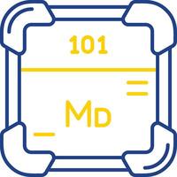 Mendelevium Line Two Color Icon vector