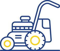 Mower Line Two Color  Icon vector