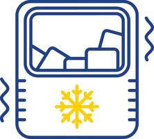 Ice maker Line Two Color  Icon vector
