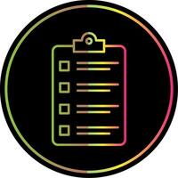 Clipboard Line Gradient Due Color Icon vector