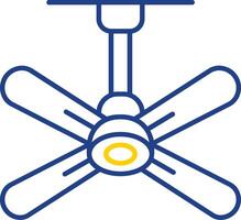 Fan Line Two Color  Icon vector