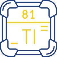 Thallium Line Two Color Icon vector