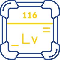 livermorium línea dos color icono vector