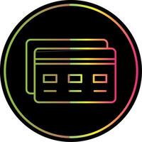 Bank Card Line Gradient Due Color Icon vector