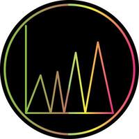 Graph Line Gradient Due Color Icon vector