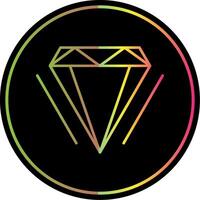 Diamond Line Gradient Due Color Icon vector