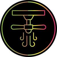 Ceiling Fan Line Gradient Due Color Icon vector