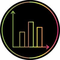 Prediction Line Gradient Due Color Icon vector