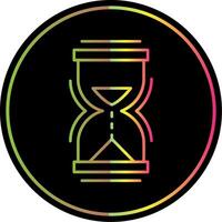 Hour Glass Line Gradient Due Color Icon vector