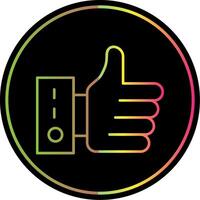 Thumb Up Line Gradient Due Color Icon vector