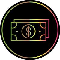 Money Line Gradient Due Color Icon vector