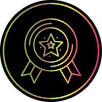 Badge Line Gradient Due Color Icon vector