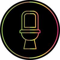 Toilet Line Gradient Due Color Icon vector