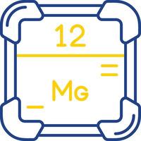 Magnesium Line Two Color  Icon vector