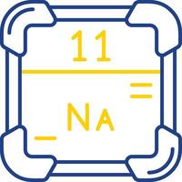 Sodium Line Two Color  Icon vector