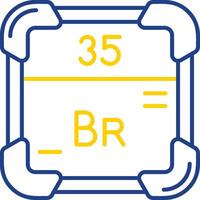 Bromine Line Two Color Icon vector