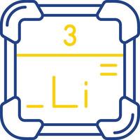 Lithium Line Two Color Icon vector