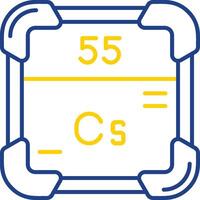 Cesium Line Two Color Icon vector