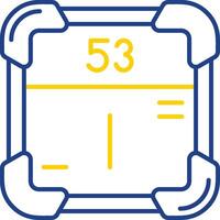 Iodine Line Two Color Icon vector