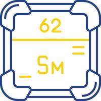 Samarium Line Two Color Icon vector