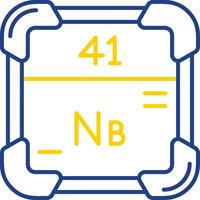 Niobium Line Two Color Icon vector