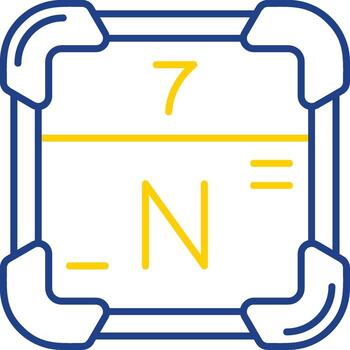 Nitrogen Line Two Color  Icon vector