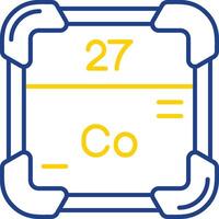 Cobalt Line Two Color  Icon vector