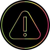 Warning Line Gradient Due Color Icon vector