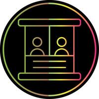 Ticket Box Line Gradient Due Color Icon vector