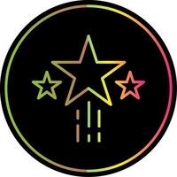 Star Line Gradient Due Color Icon vector
