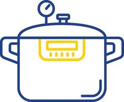 Pressure cooker Line Two Color  Icon vector