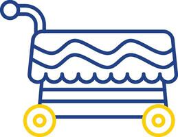 Cart Line Two Color  Icon vector