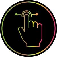 Swipe Line Gradient Due Color Icon vector