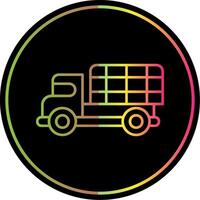 Military Truck Line Red Circle Icon vector