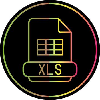 xls línea degradado debido color icono vector