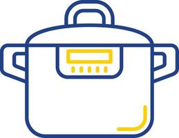 Pressure cooker Line Two Color Icon vector